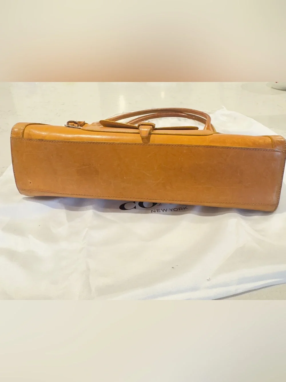 Vintage Dooney & Bourke East/West Top Zip Leather Bag from Alto Collection